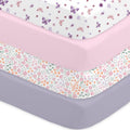 Little Grape Land Crib Sheets for Girls 4-Pack - Soft Microfiber Fit