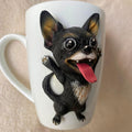 15 Oz Adorable Chihuahua Dog 3D Ceramic Coffee Mug - Cute Puppy Design