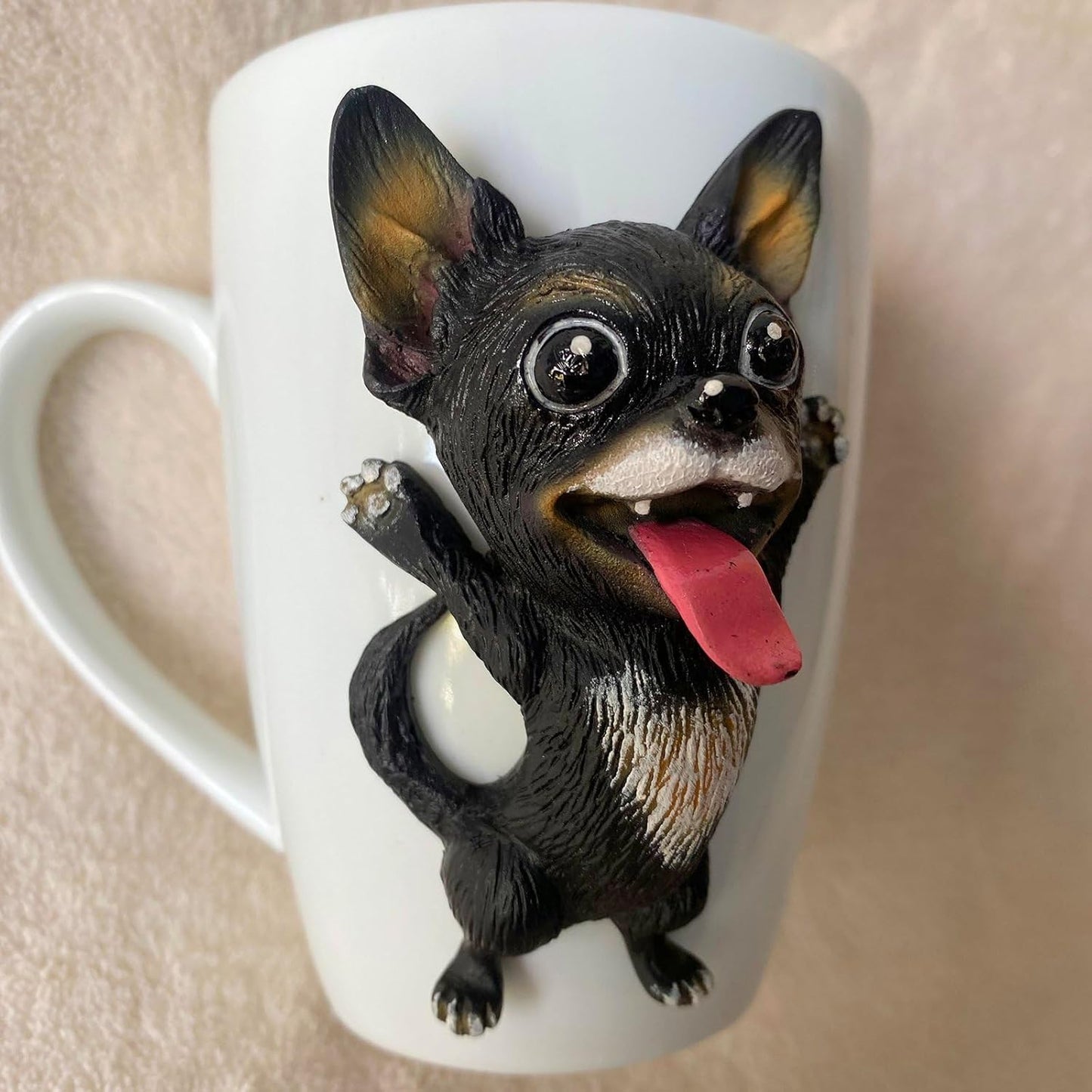Adorable Chihuahua Dog 3D Ceramic Coffee Mug for Dog Lovers