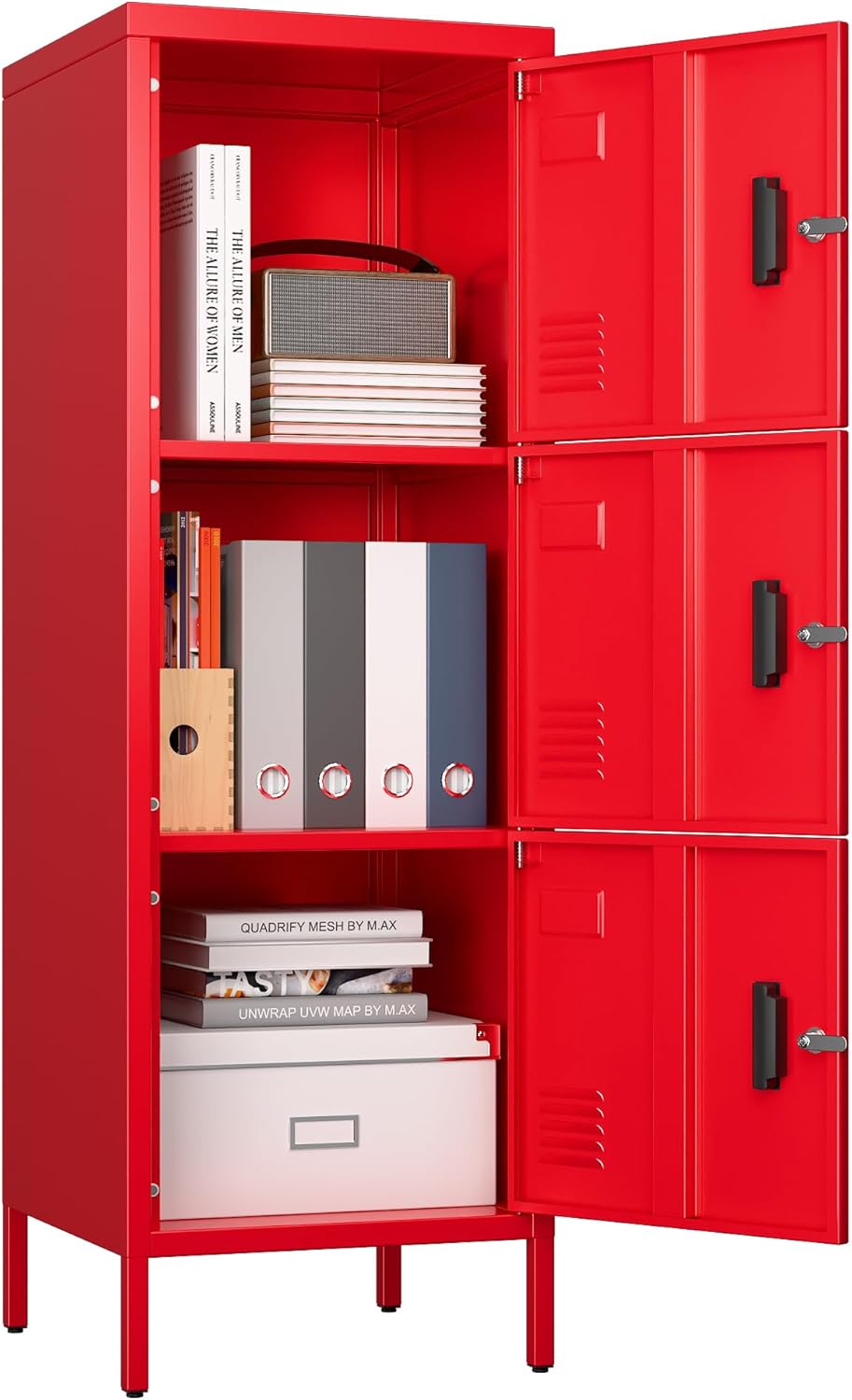 Metal Storage Locker with Ventilation Holes for Home and Office
