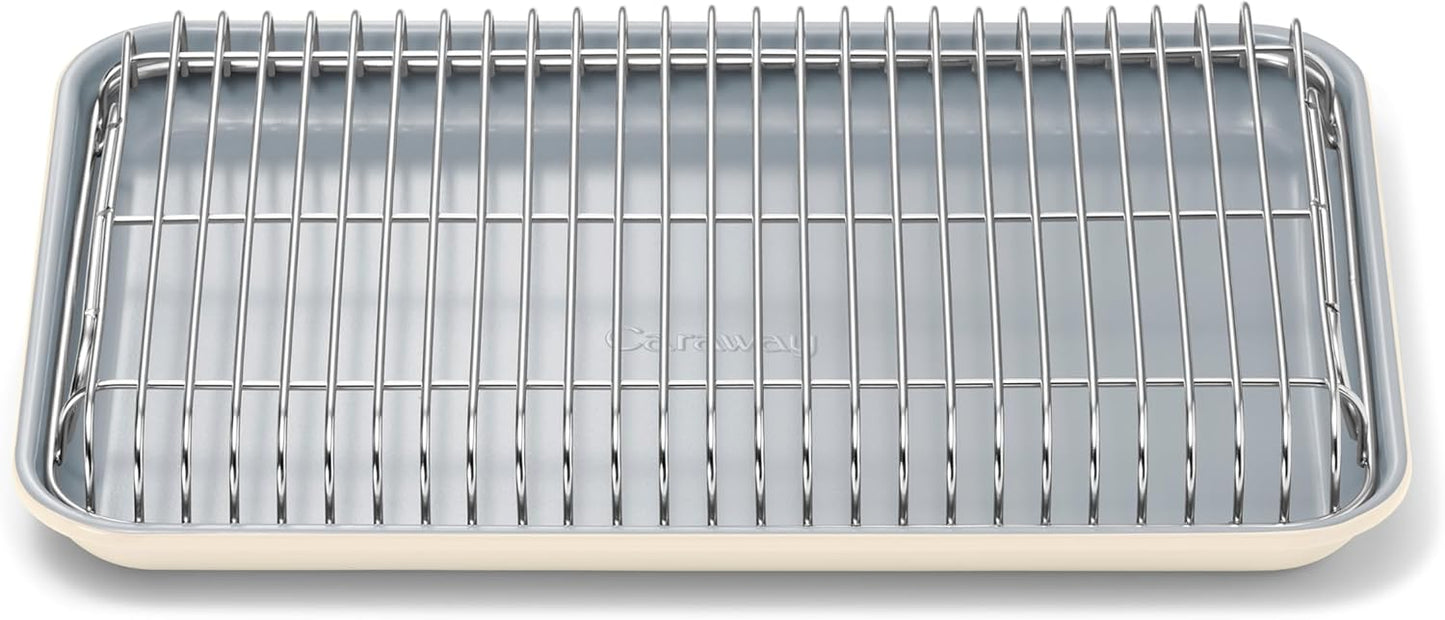 Caraway Non-Stick Ceramic Baking Sheet & Cooling Rack - 13 in