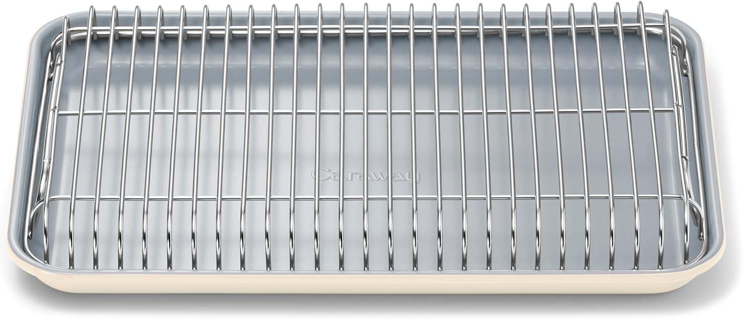Caraway Non-Stick Ceramic Baking Sheet & Cooling Rack - 13 in