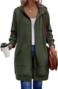 Zeagoo Womens Long Zip Up Hoodie Tunic Sweatshirt - Cozy All Day