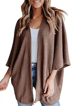 YIBOCK Women's Lightweight Kimono Cardigans for Beach Cover Up