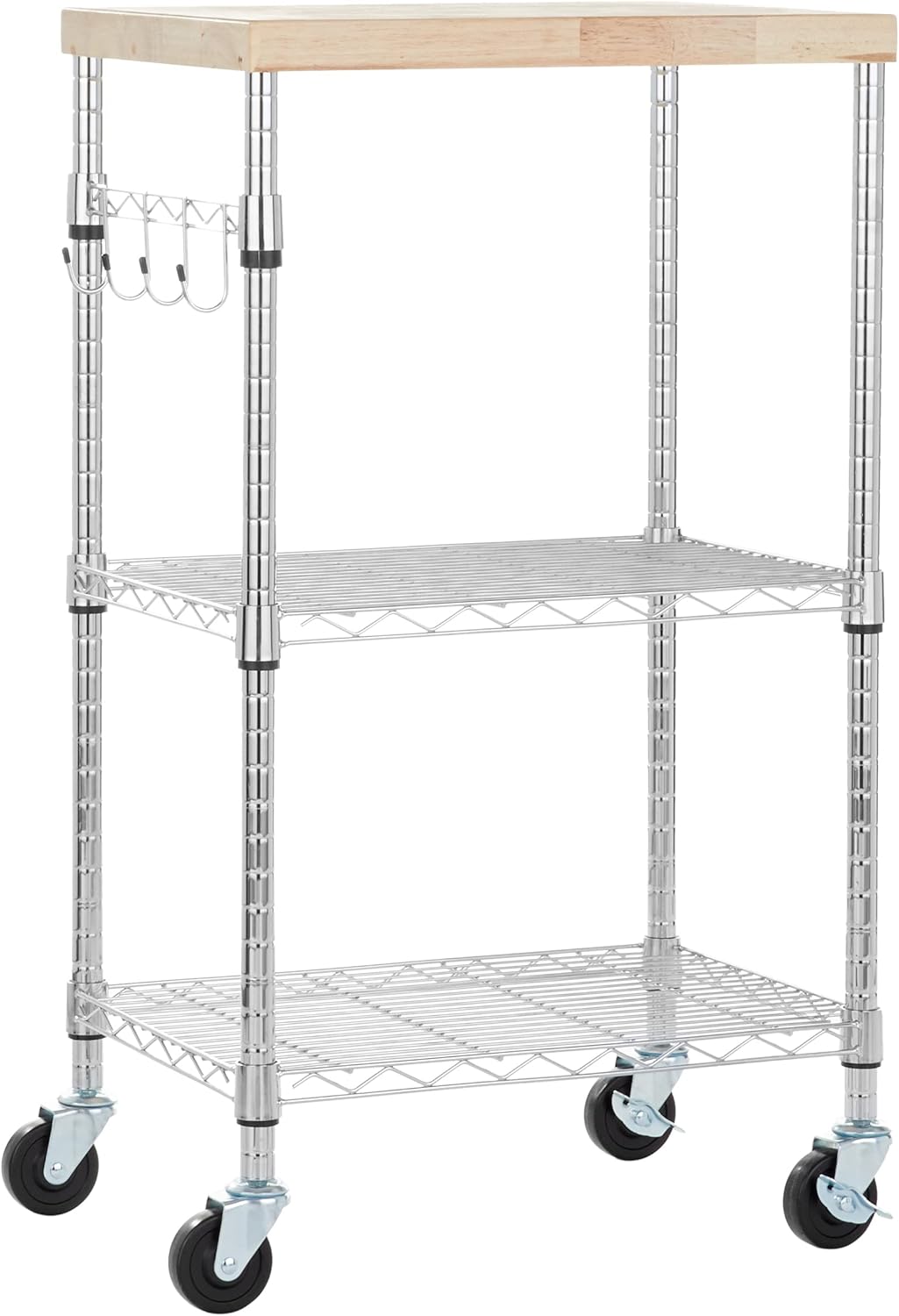 Portable 3-Tier Storage Rack: 175 lb Capacity