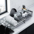 Kitsure Large Dish Drying Rack - Extendable Countertop Rack