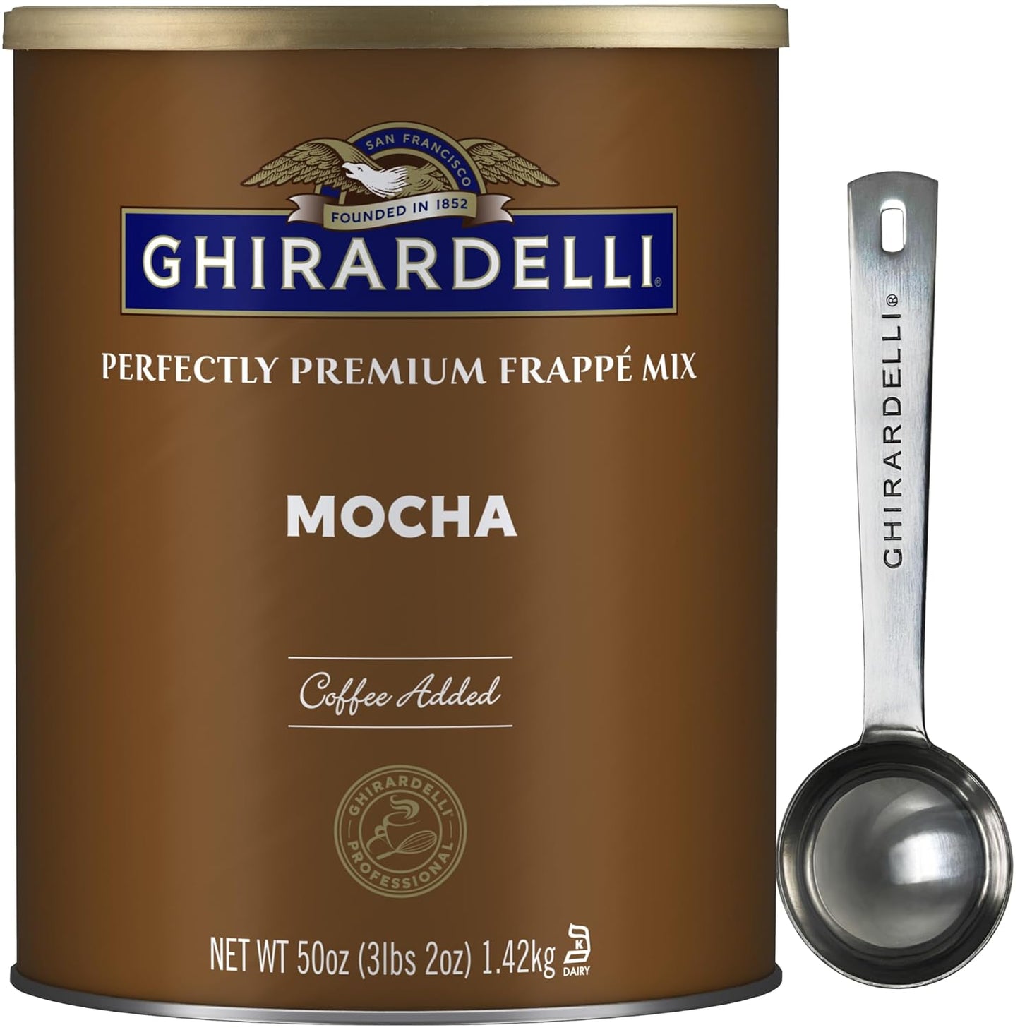 Ghirardelli Mocha Premium Frappe Mix for Delicious Iced Beverages