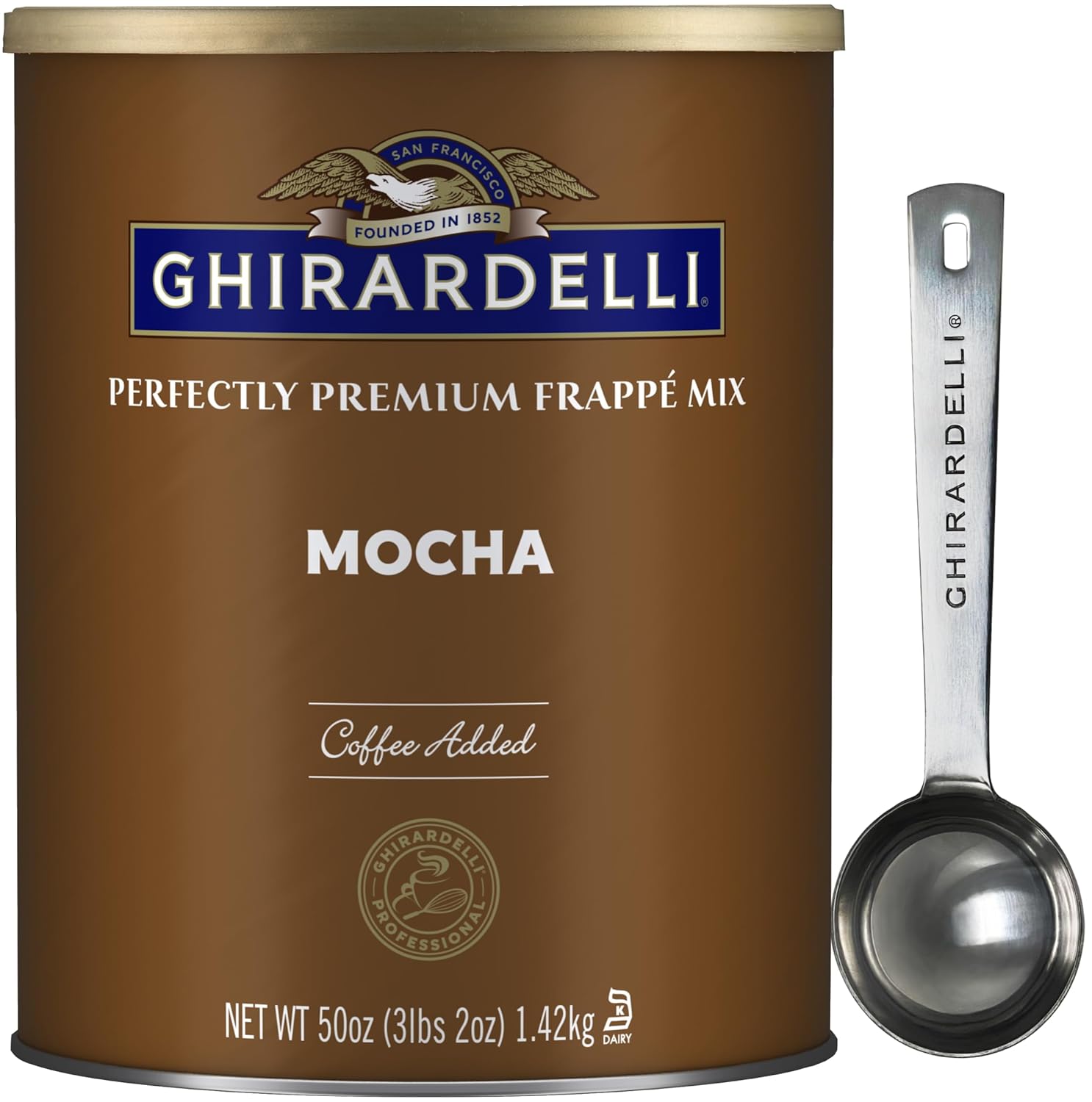 Ghirardelli Mocha Premium Frappe Mix for Delicious Iced Beverages