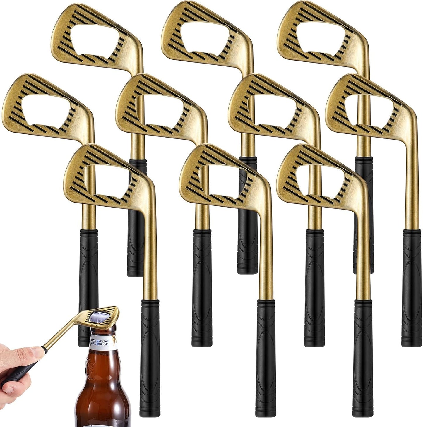 10 Pcs Golf Club Bottle Opener Set for Beer Lovers and Parties