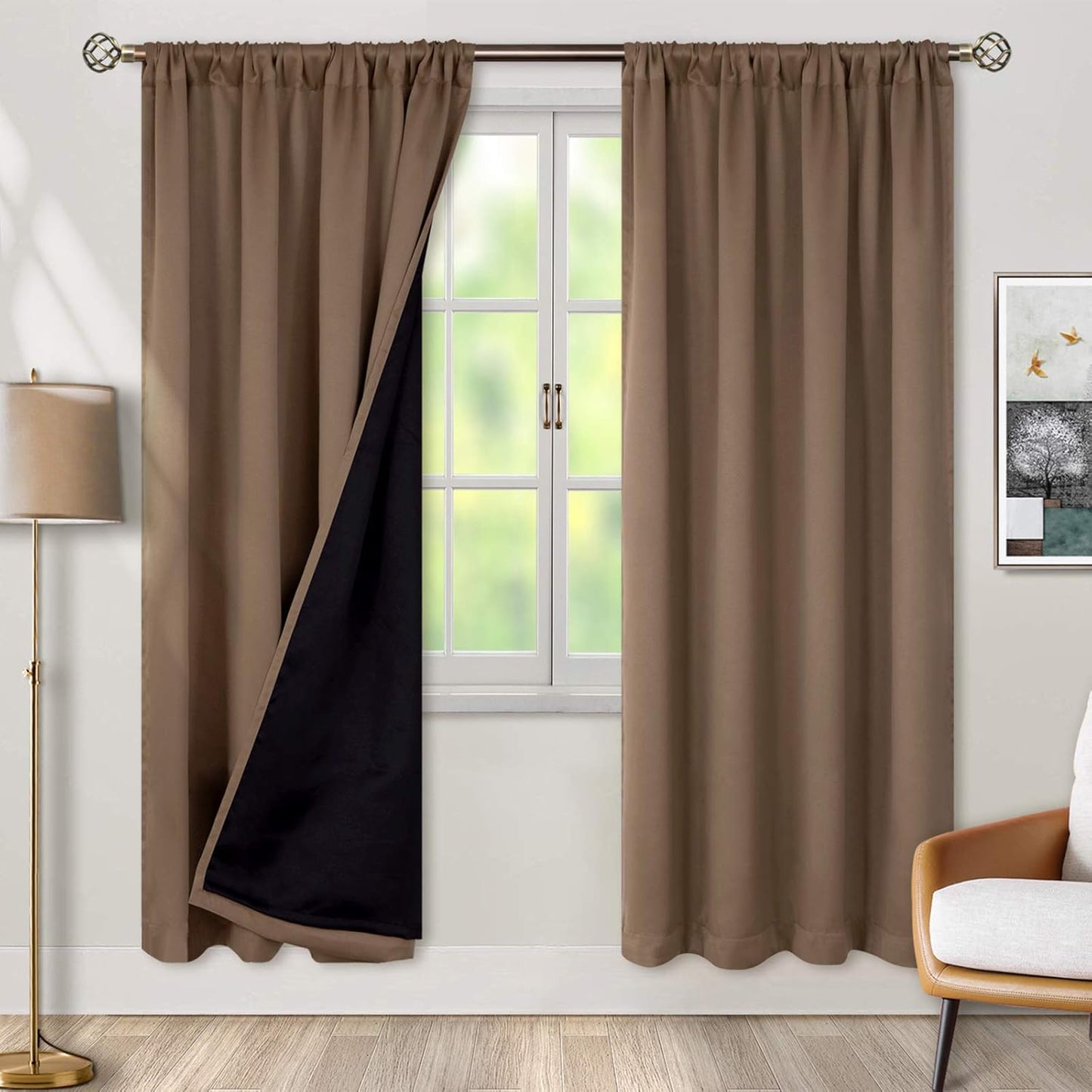 BGment Thermal Insulated Blackout Curtains for Bedroom Privacy