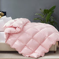 Queen Size Feather Down Fiber Comforter 90x90 in - Ultra Fluffy