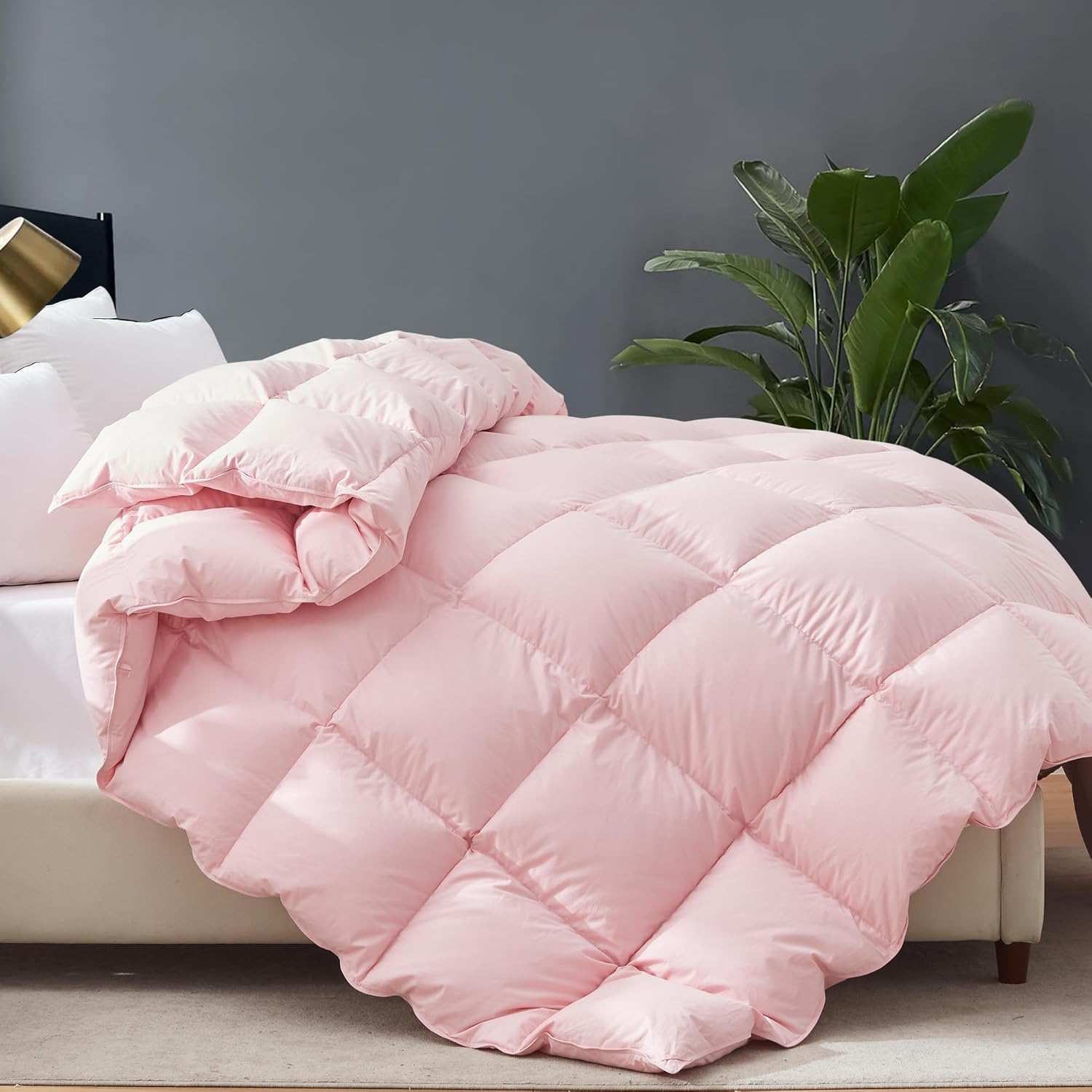 Cosybay Queen Size Feather Down Fiber Comforter for All Seasons