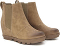 Athlefit Women's Wedge Boots Comfortable Ankle Wedge Booties Clothing