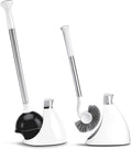 simplehuman Plunger and Toilet Brush Bundle - Drip-Free Design