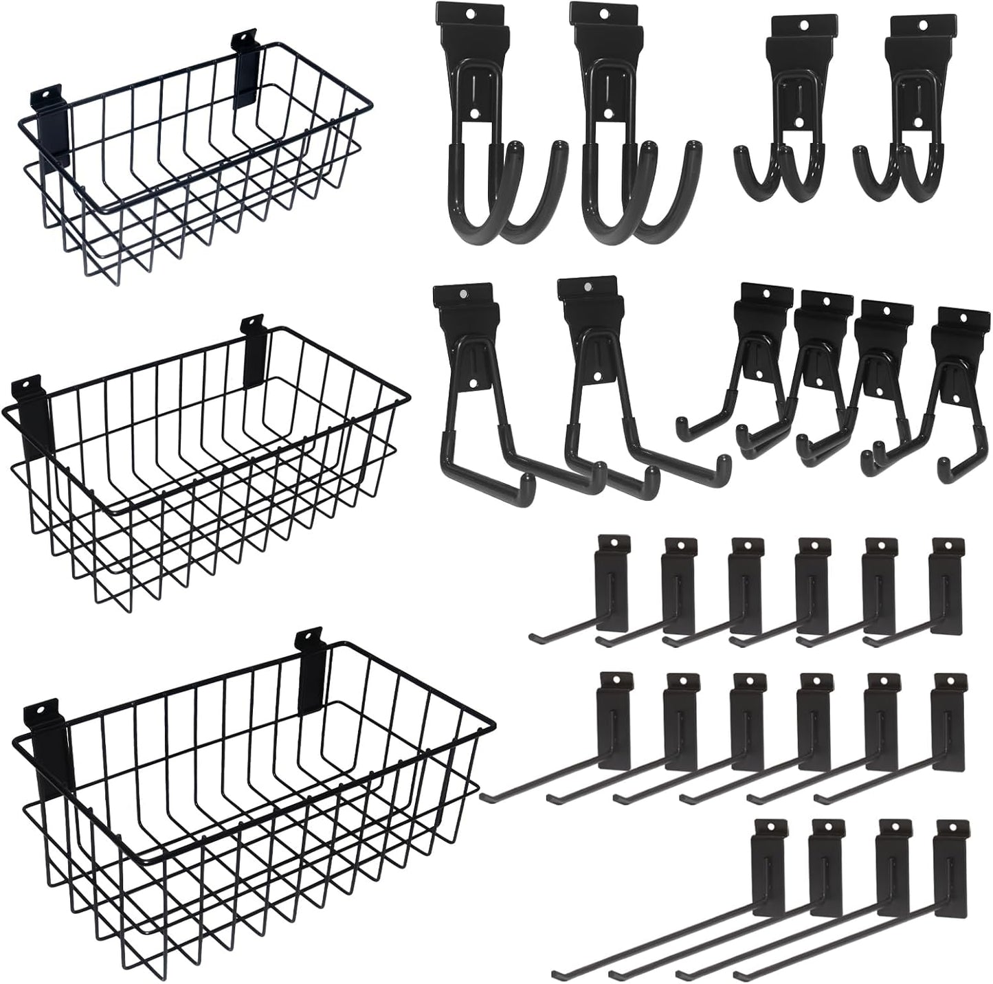 NeatiEase 29 PCS Slatwall Accessories Kit for Efficient Storage