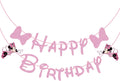 Pink Mouse Happy Birthday Banner 45 in - Cute Pink Party Decor