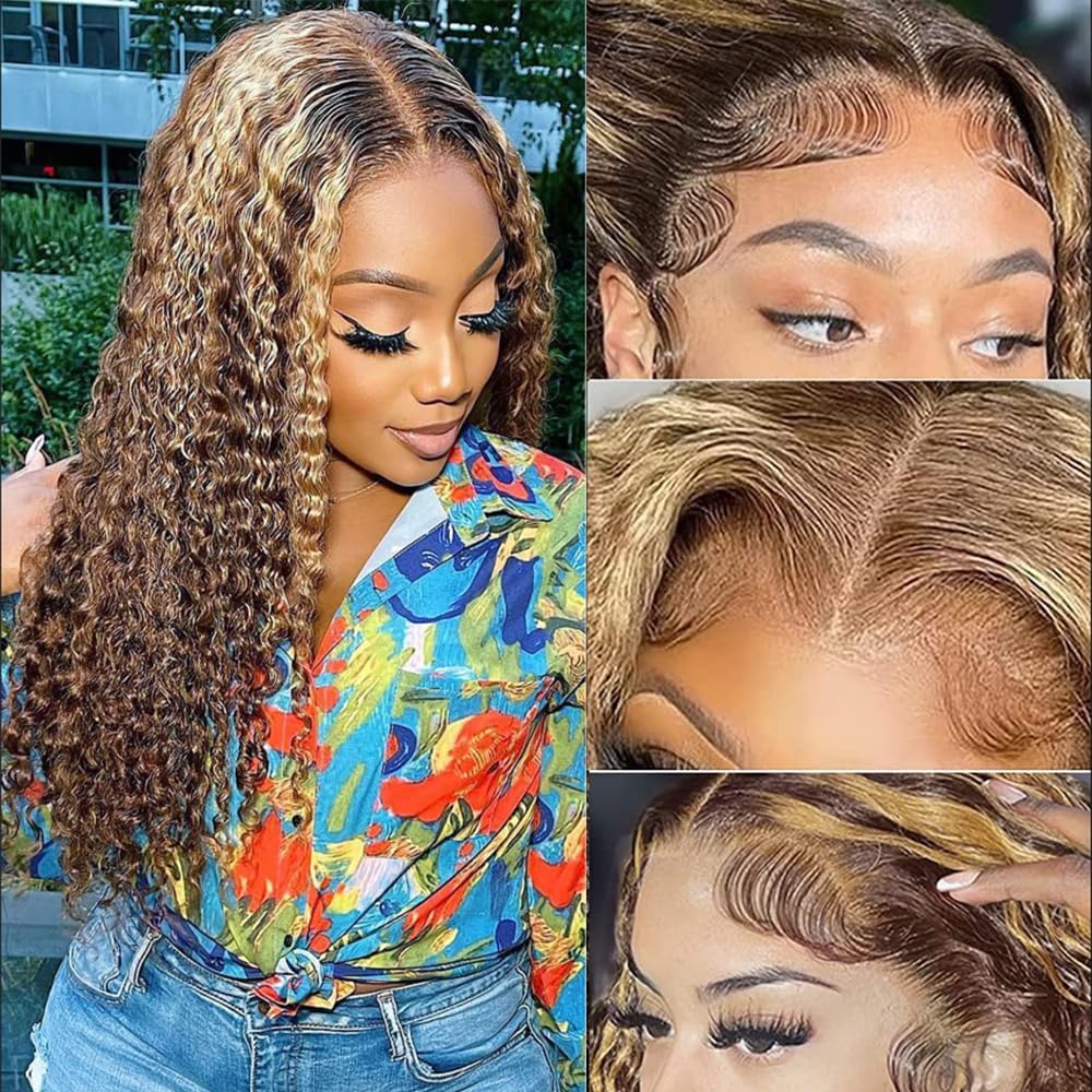 Chesma 24inch Highlight Ombre Lace Front Wig for Stunning Style