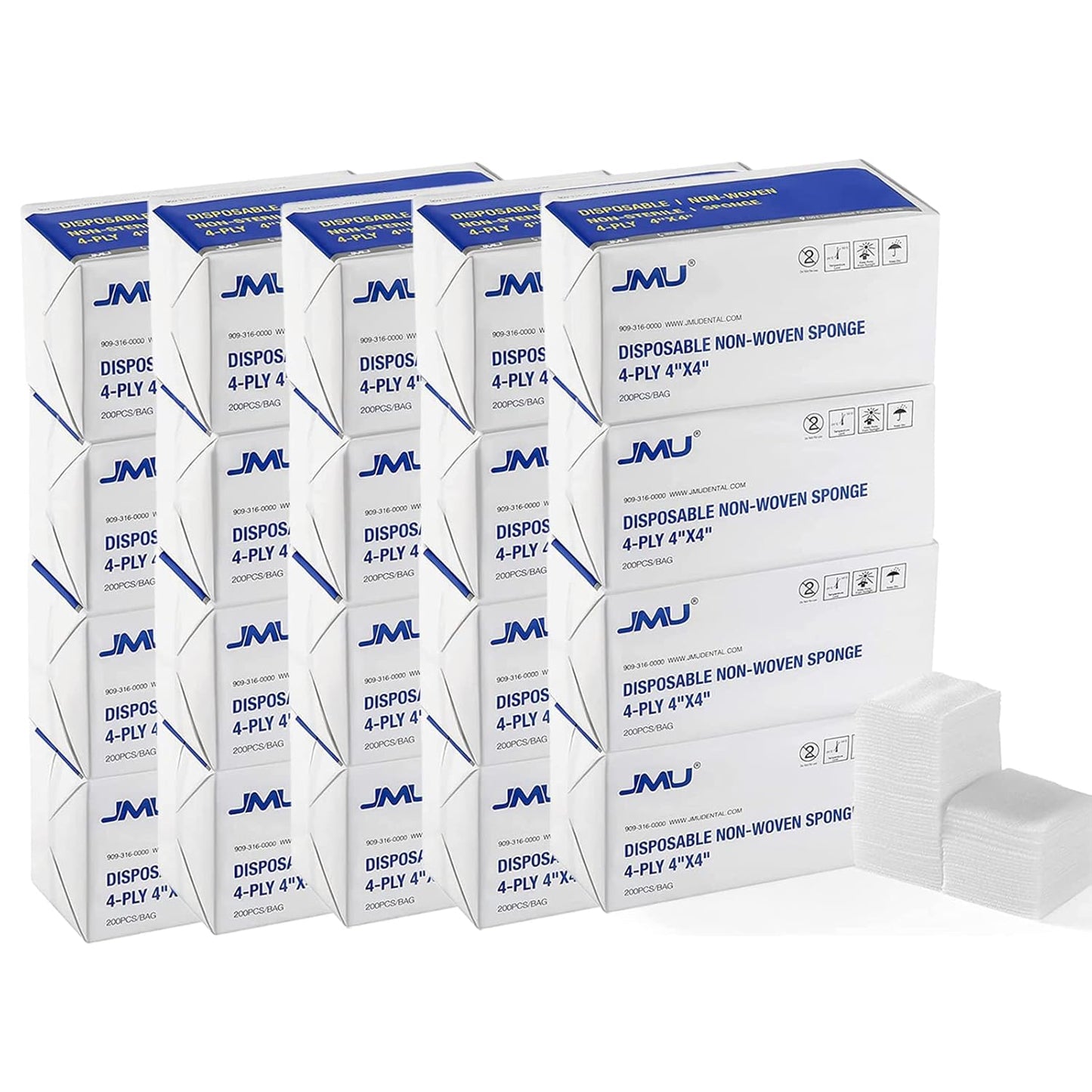 JMU 4000 4x4 Gauze Pads for Medical and Personal Care Needs