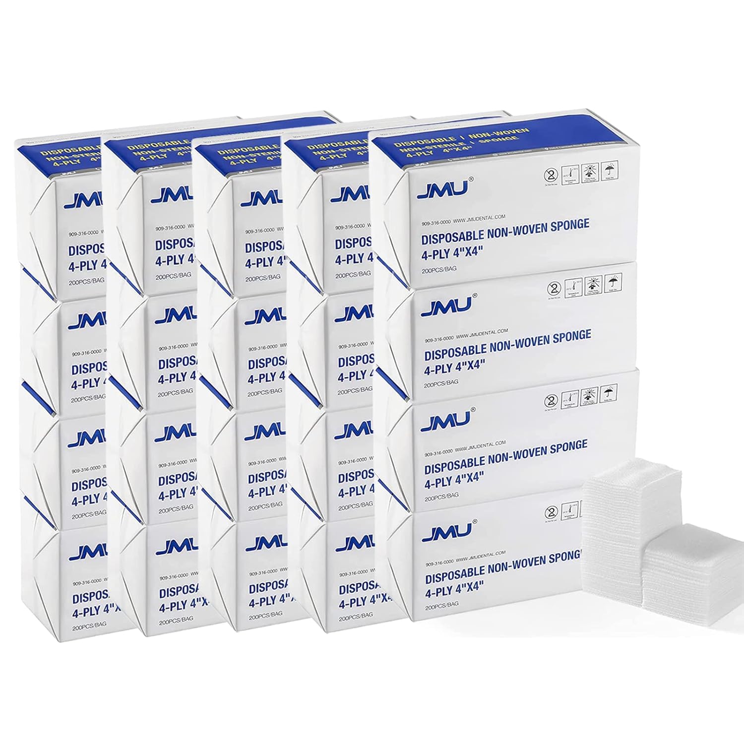 JMU 4000 4x4 Gauze Pads for Medical and Personal Care Needs