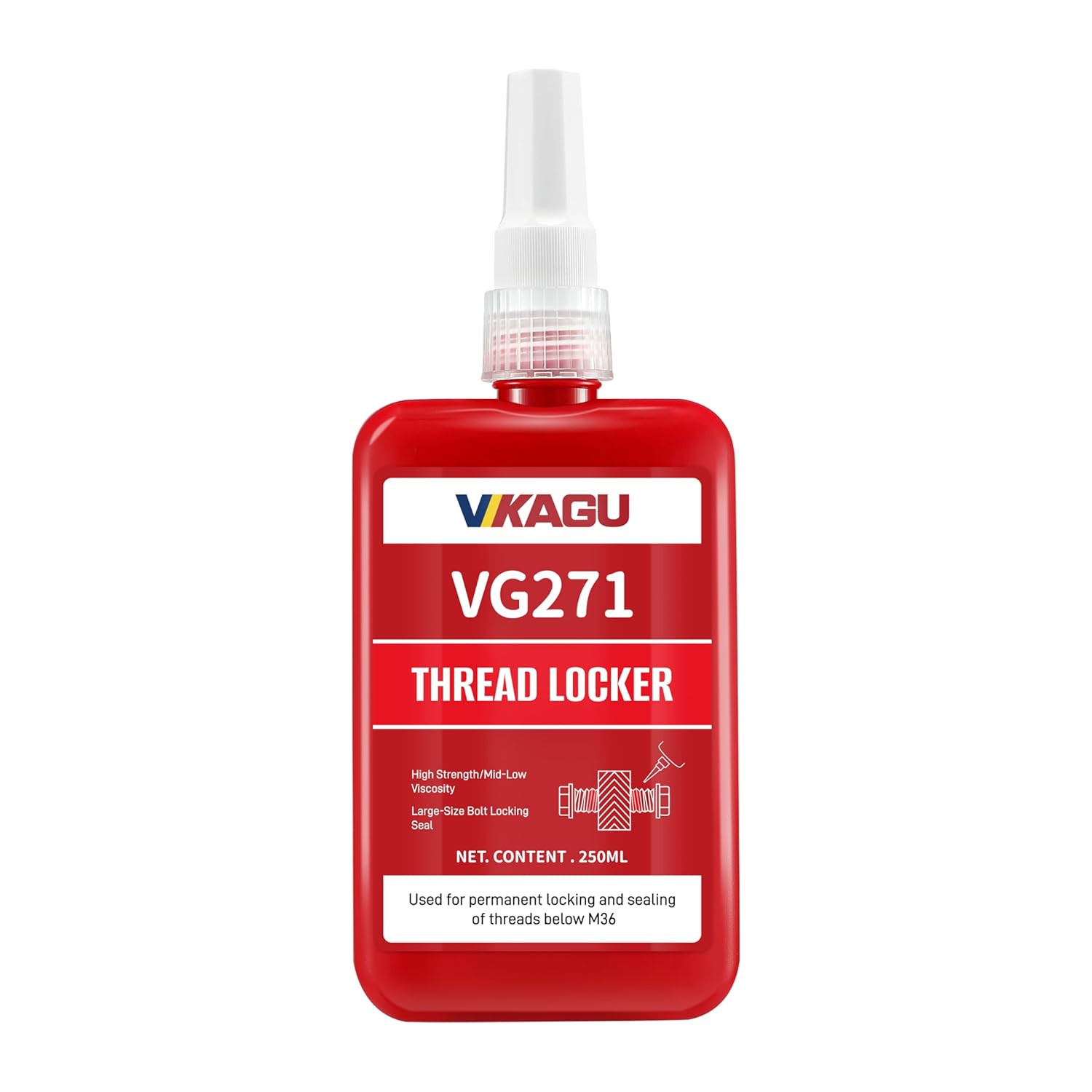 271 Red High Strength Threadlocker for Permanent Adhesive Use