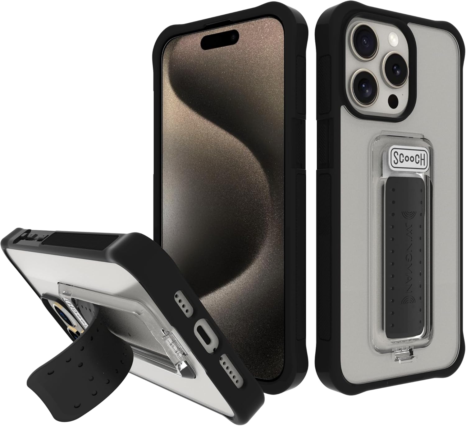 Scooch iPhone 15 Pro Max Case with Stand and Military Protection