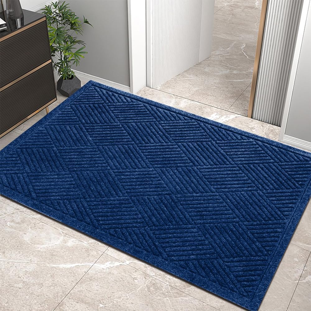 Sturdy Front Door Mat for Indoor Outdoor Use, Non-Slip Design