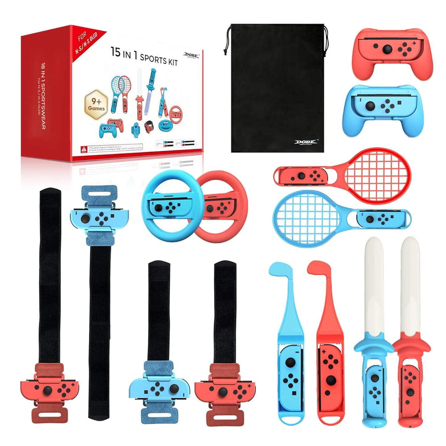 15 in 1 Sports Accessories Bundle for Nintendo Switch Experience