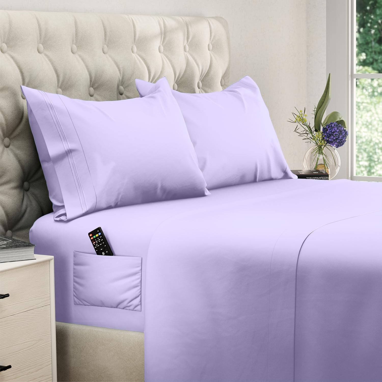 DREAMCARE Twin XL Sheets Set - Soft Cooling Bed Sheets 4 Pcs