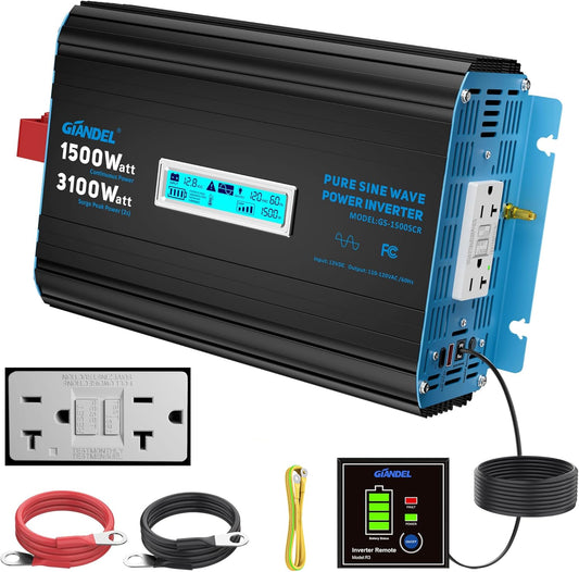 Giandel 1500W Pure Sine Inverter: Reliable Power for RVs