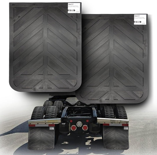 Heavy Duty Black Semi Truck Mud Flaps for Trailers, 24x36 in