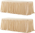 Champagne Rectangle Tablecloths for 6 Foot Tables - 2 Pack
