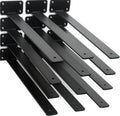 18 in Black Hidden L Shelf Bracket 12 Pack - Heavy Duty Support