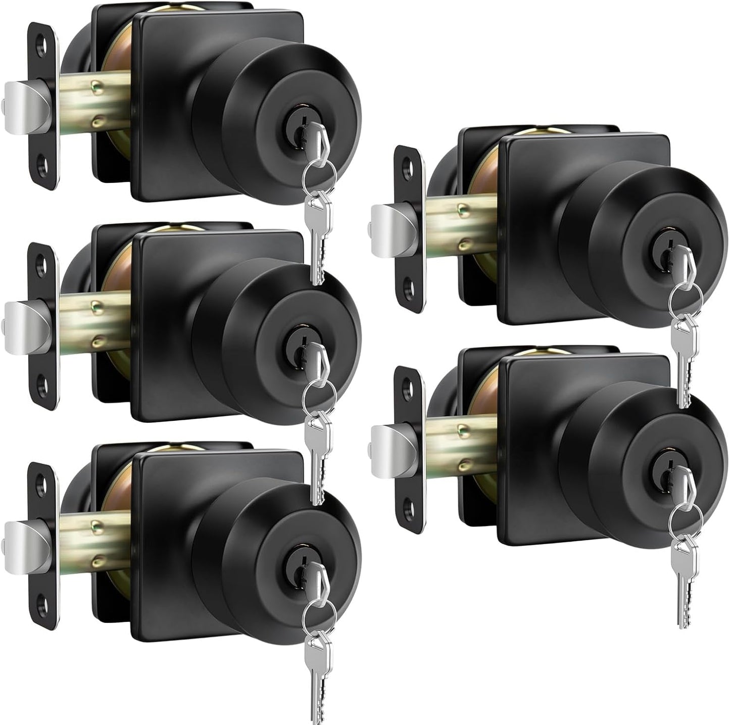 Keyed Alike Black Door Knobs for Enhanced Security and Style