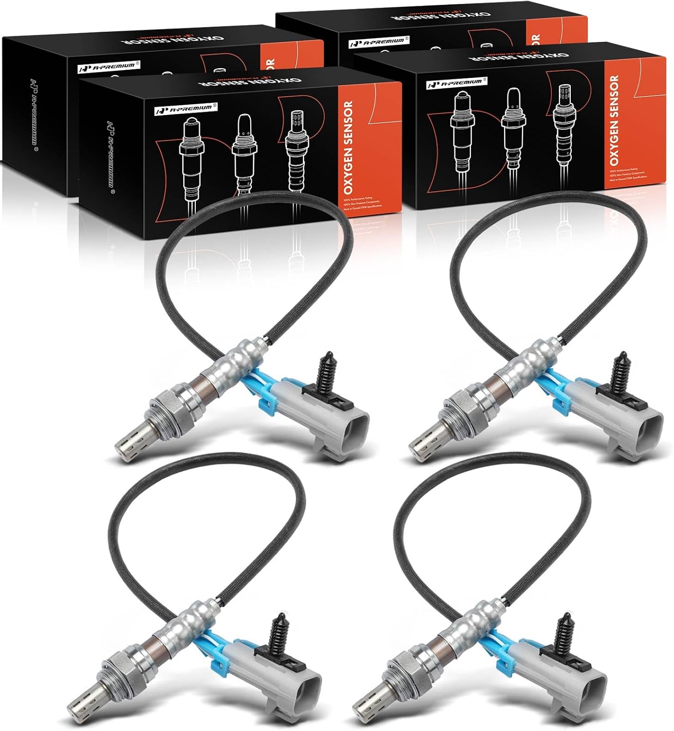 A-Premium 4Pcs O2 Oxygen Sensor for Cadillac, Chevy, GMC Models
