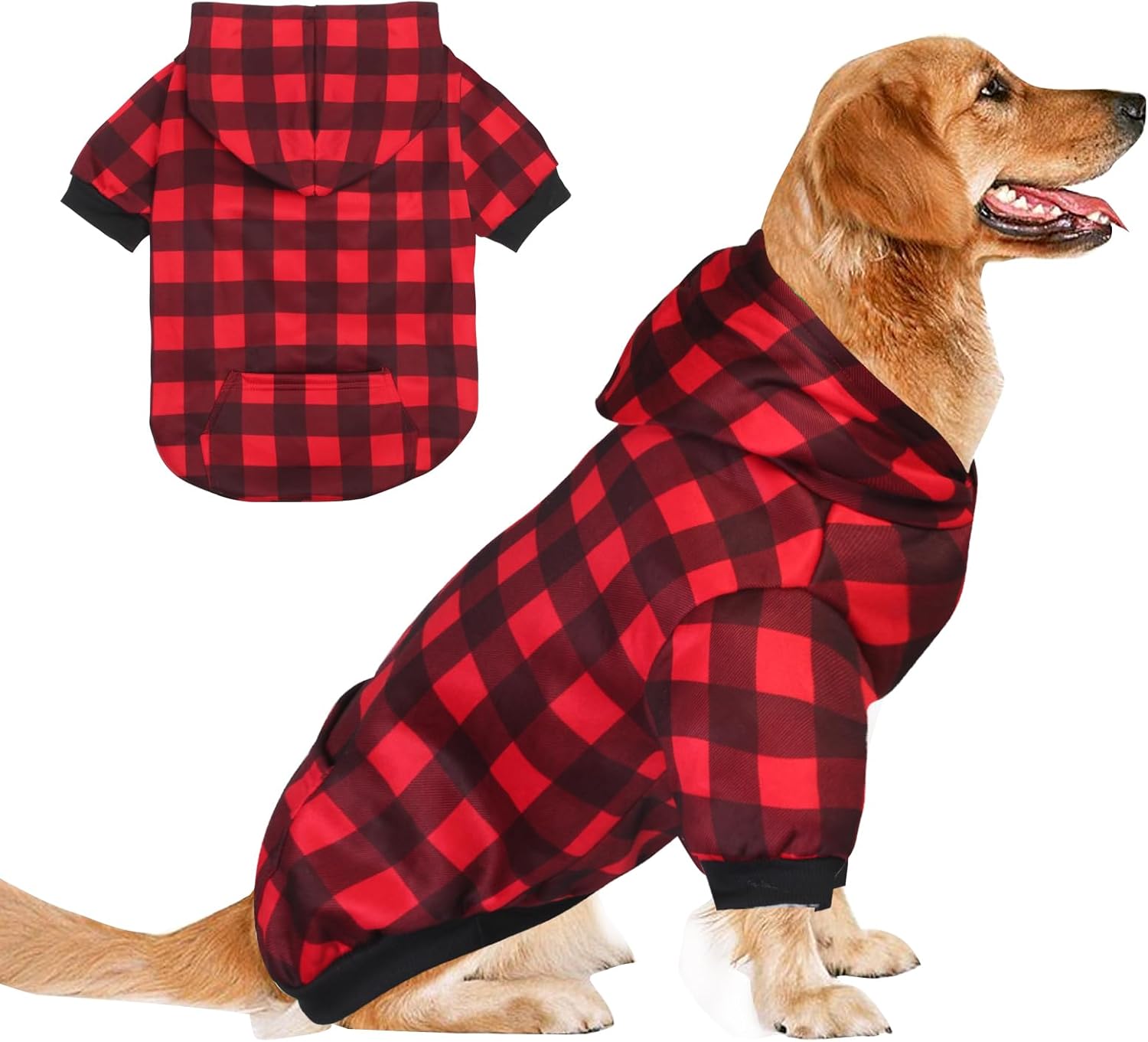 Cozy Christmas Pet Sweater, Warm & Soft, Red, XXL