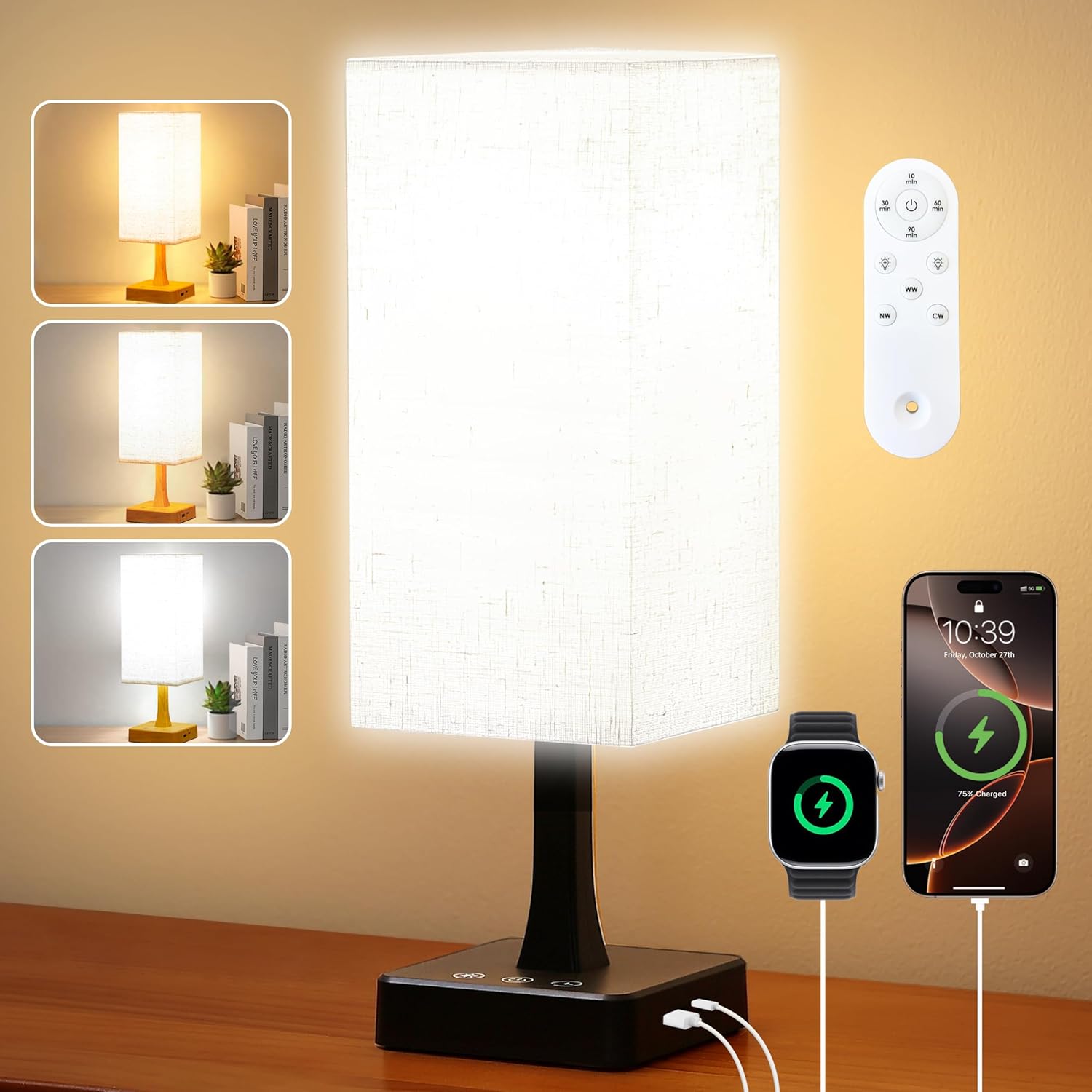 Light Therapy Lamp 10000 Lux with Remote and Touch Control
