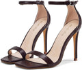 Elisabet Tang Women's Stiletto Heels Square Open Toe Ankle Strap
