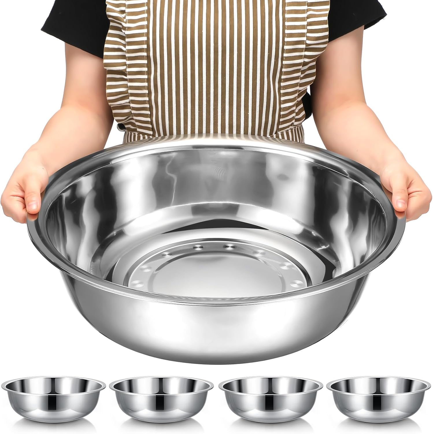 Extra Large Stainless Steel Mixing Bowls for Versatile Use
