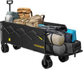 VIVOHOME 48in Extended Collapsible Wagon Cart - Heavy Duty Utility