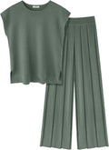 Ekouaer Lounge Sets for Women Two Piece Outfits - Soft Knit Pleated