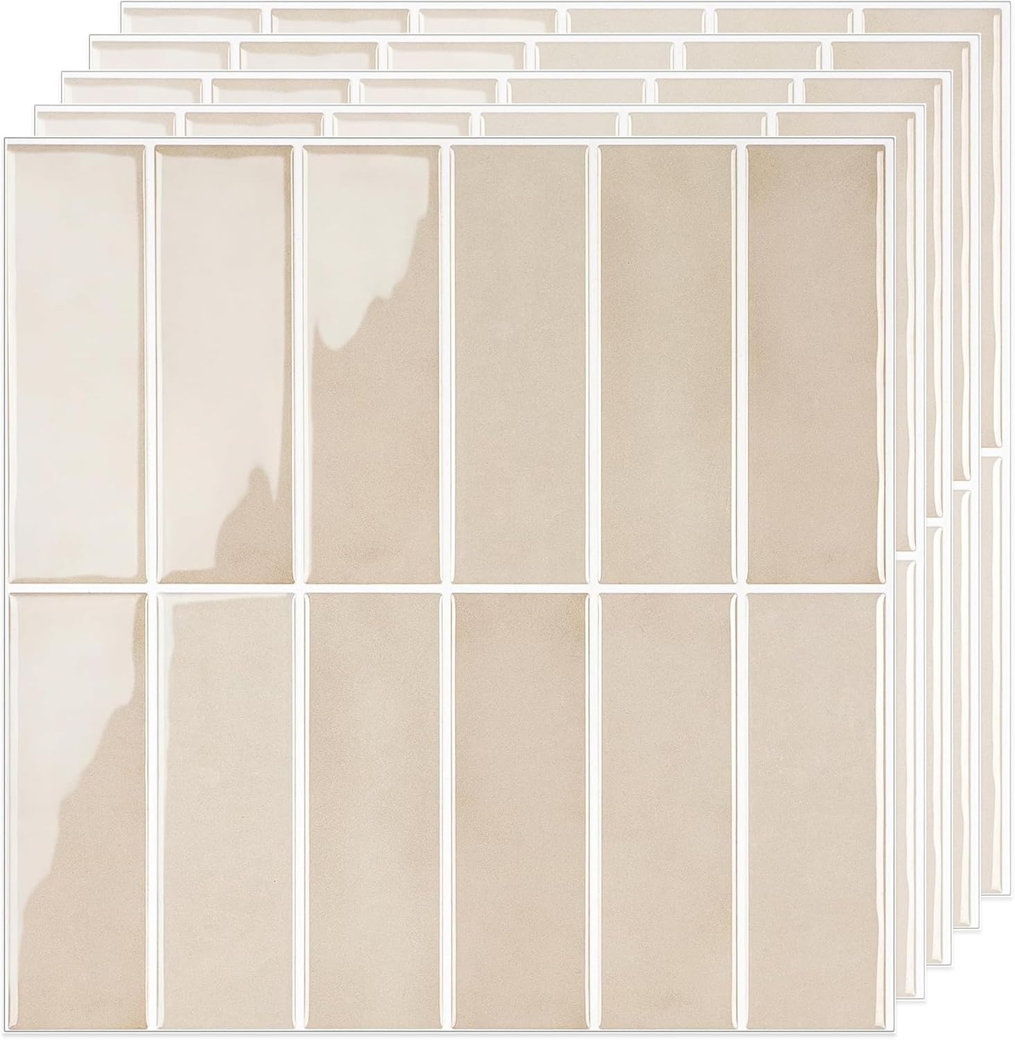 5 Pack Peel and Stick Backsplash Subway Tiles for Easy DIY