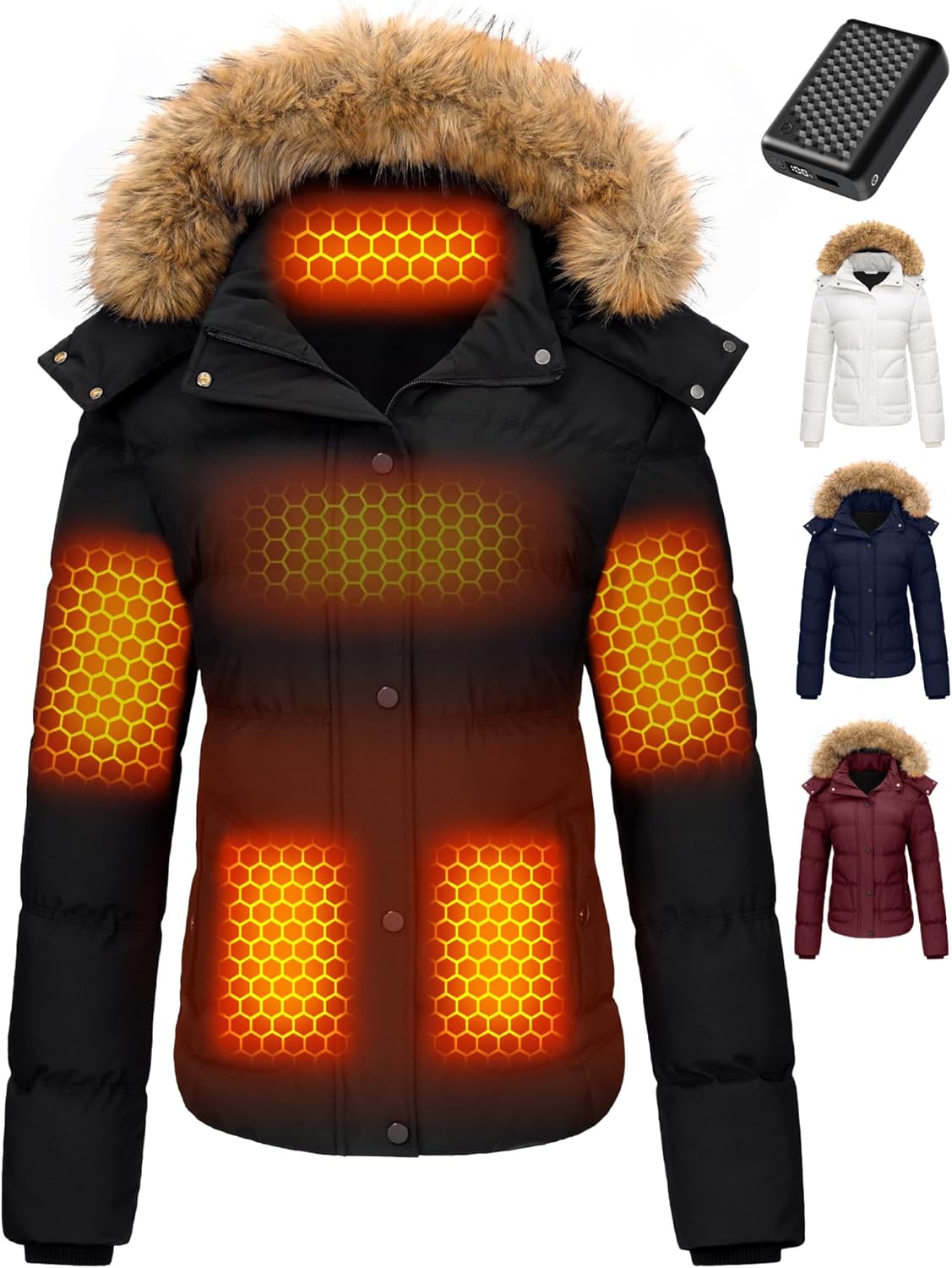 Wulcea Graphene Heated Jacket for Women with Large Capacity