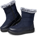 Women Winter Snow Boots Waterproof Fur Lined Ankle Booties - Warm Wide