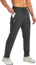 Men's Tapered Sweatpants for Workout - Zipper Pockets Joggers