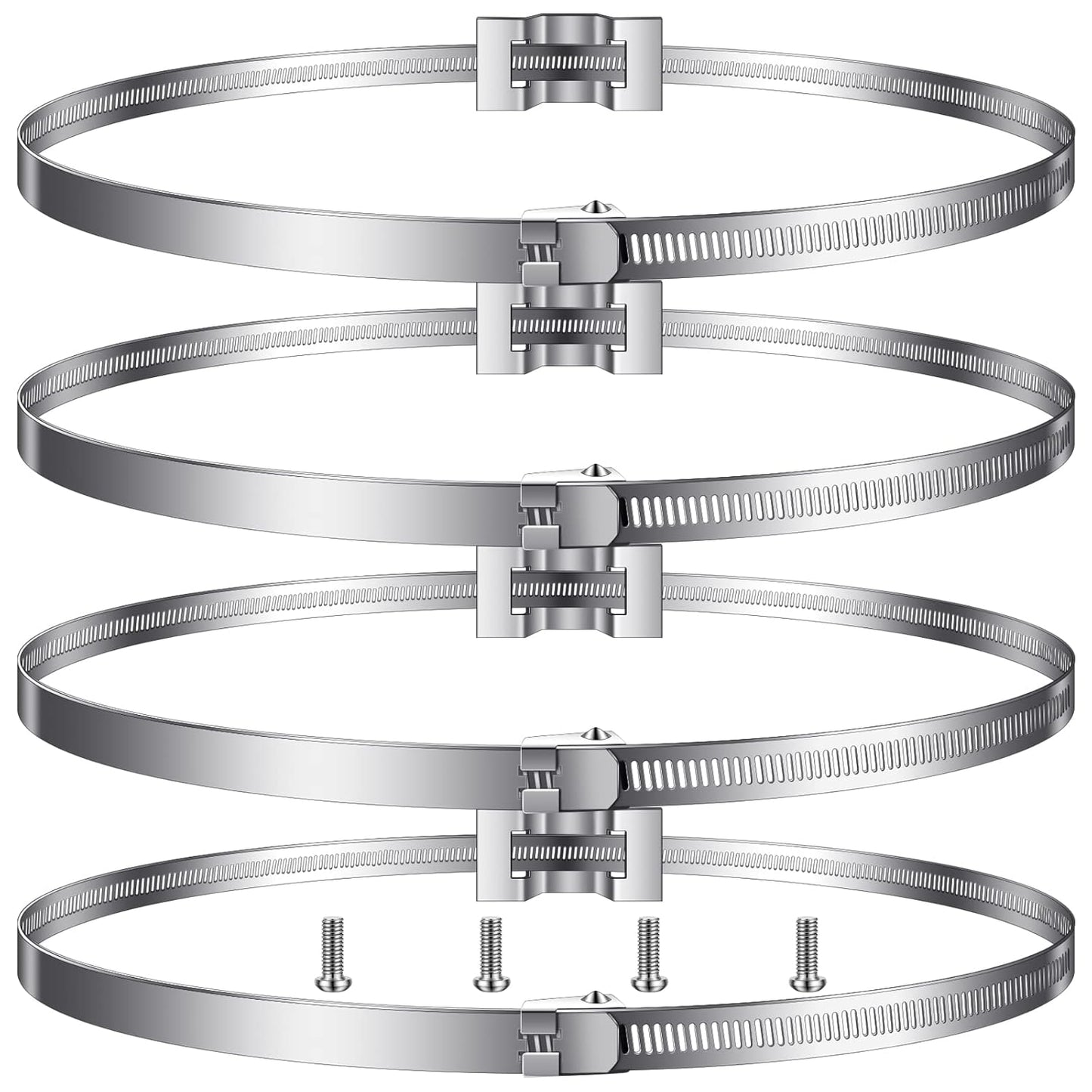Oudain 8 Pack Sign Mounting Bracket for Adjustable Pole Clamp