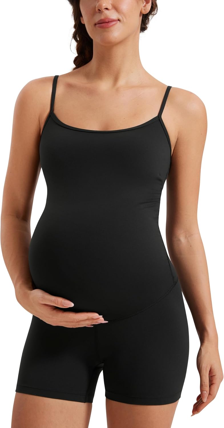 CRZ YOGA Maternity Romper: Comfortable Pregnancy Jumpsuit