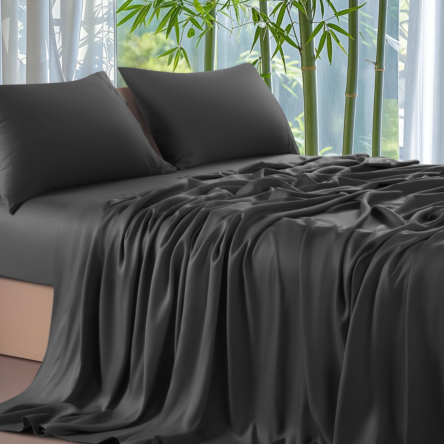Ultra Cooling Bamboo Sheets King Size - Silky Soft Luxury Set
