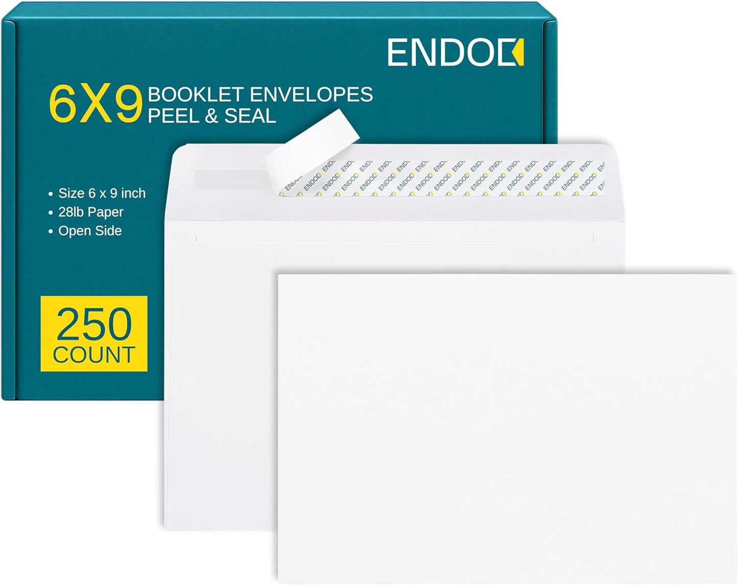 6x9 Booklet Envelopes - Self Seal Mailing Envelopes - 250 Pack