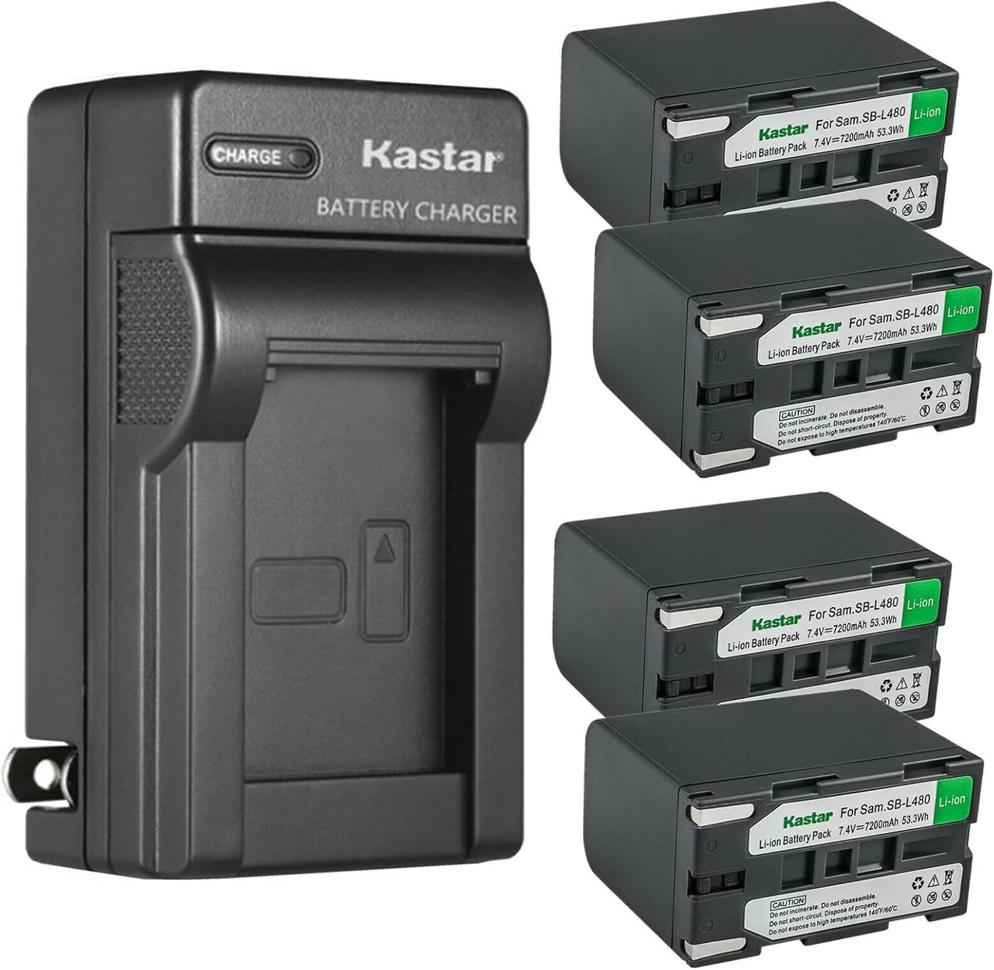 Kastar 4-Pack SB-L480 Battery and Charger for Mamiya Cameras