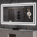 LOAAO 72ftin x 32ftin LED Bathroom Mirror Black Framed - Dimmable